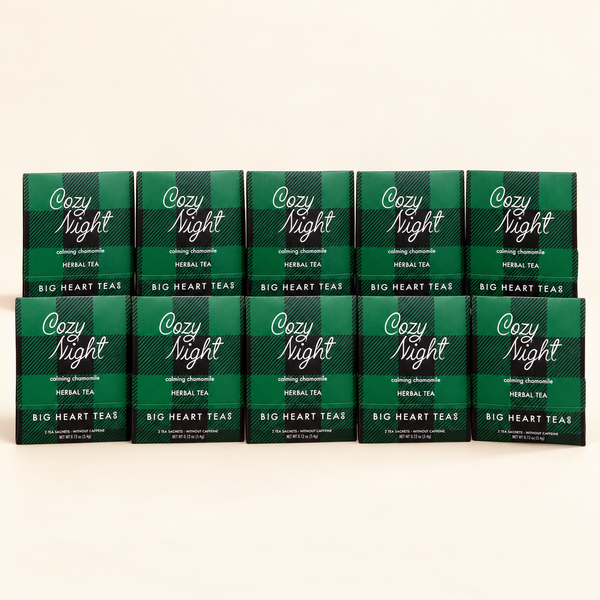 Little Acts of Kindness bundle with ten Cozy Night Tea for Two packs, twenty tea bags total