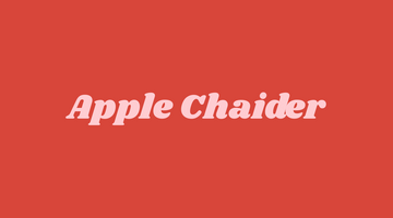 Easy Apple Chaider Recipe!