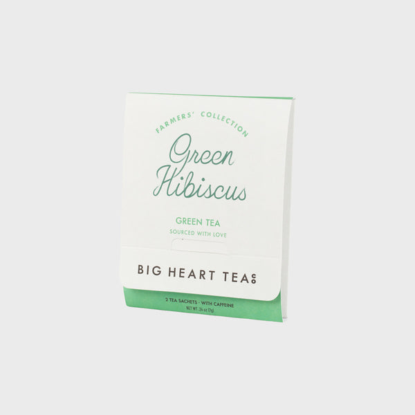  2 teabags, herbal tea with caffeine, Green Hibiscus 