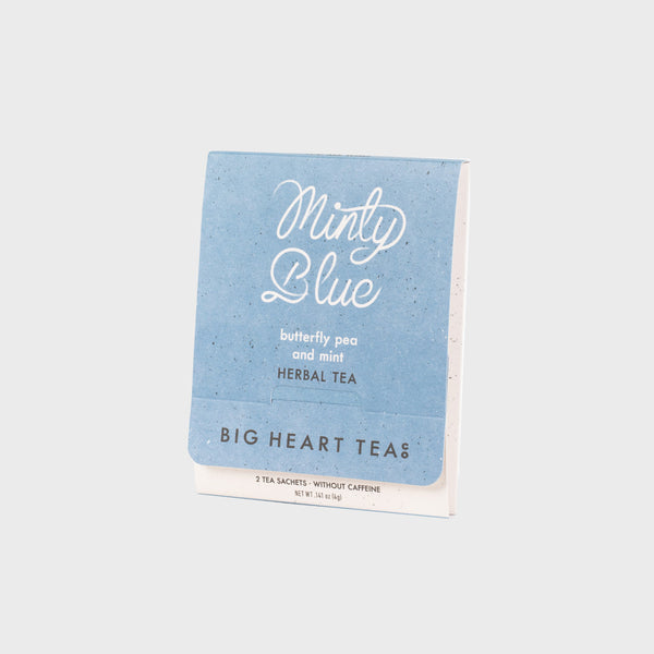 2 teabags, miny blue tea, herbal tea, without caffeine