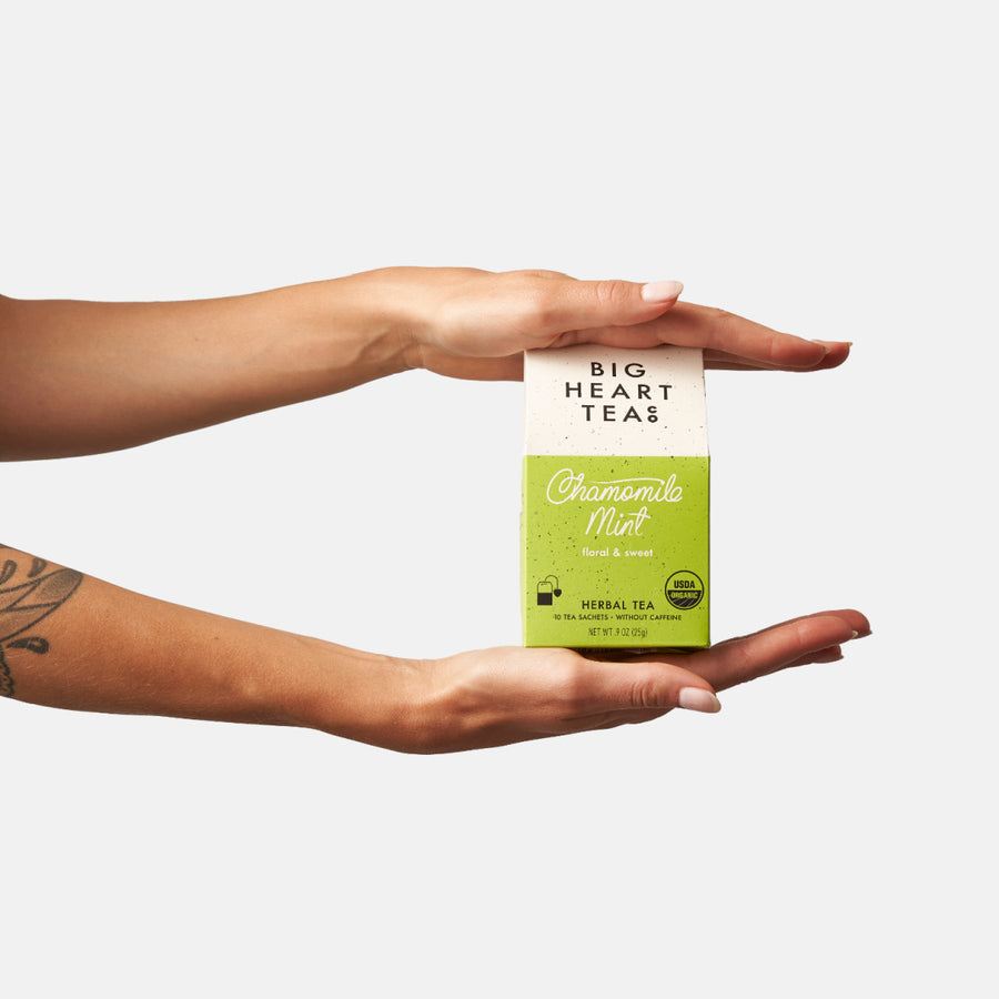 Calming Organic Chamomile Mint Tea Big Heart Tea Calming organic chamomile mint tea big heart tea